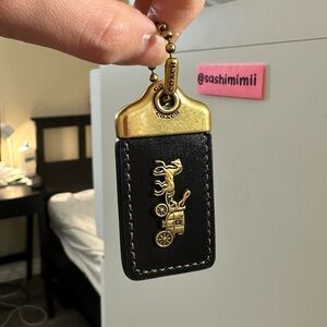 NWOT Coach 1941 Hangtag - Black with Brass Hardware